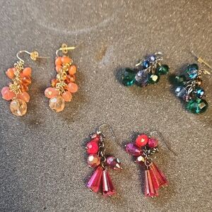 Elegant Multicolor Beaded Earrings Set